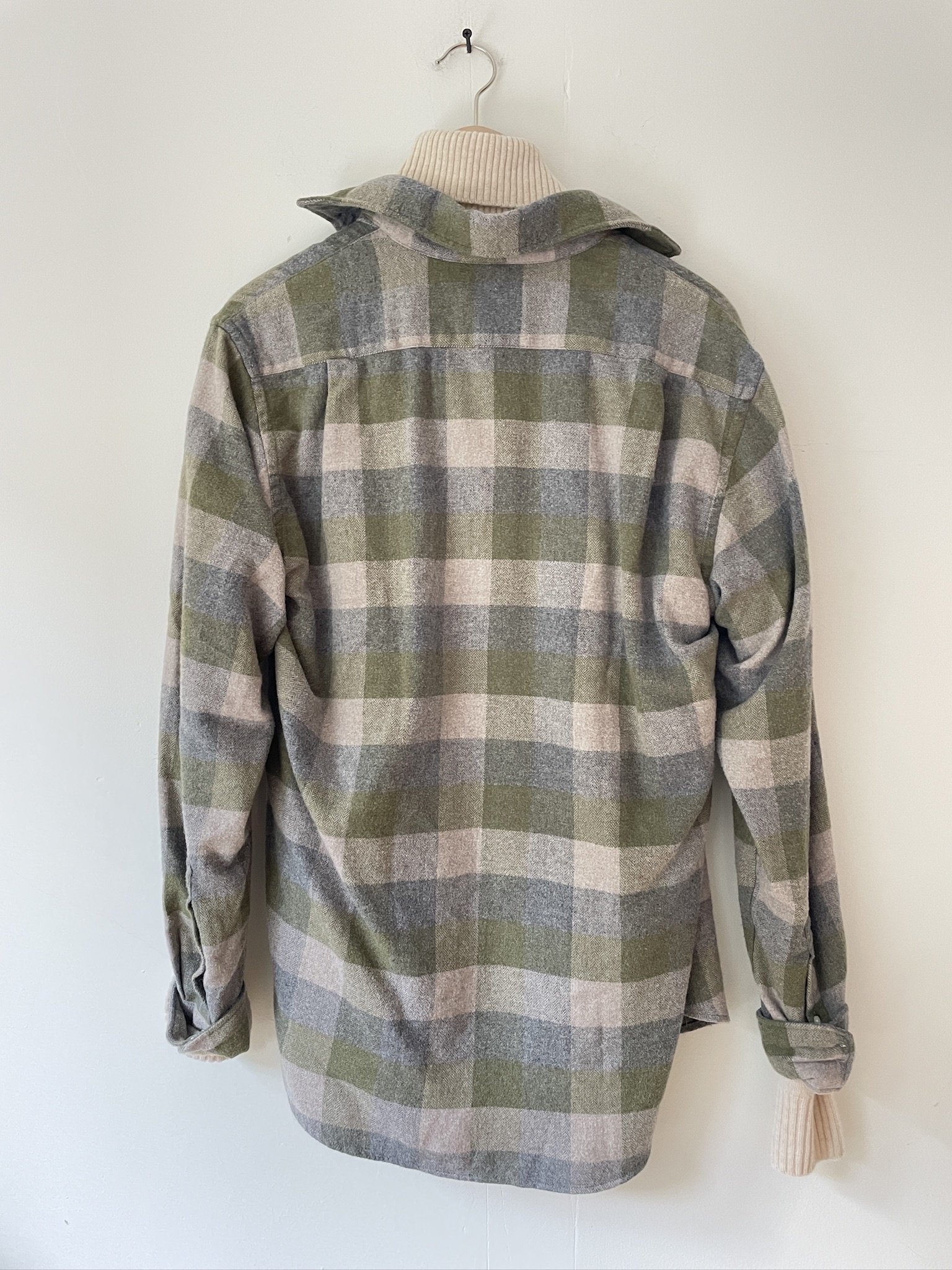 paul checked shirt flanel green/grey-4