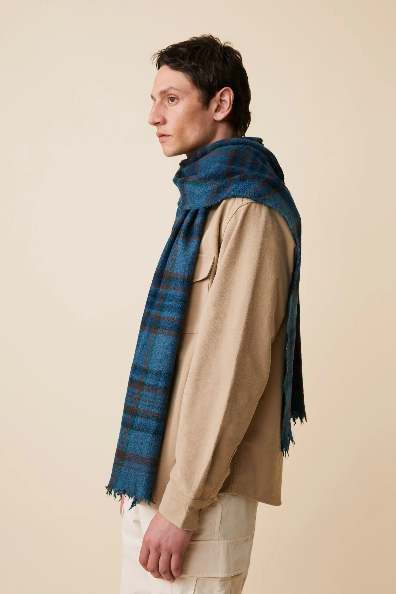 scarf N°699 navy blue / wool-2