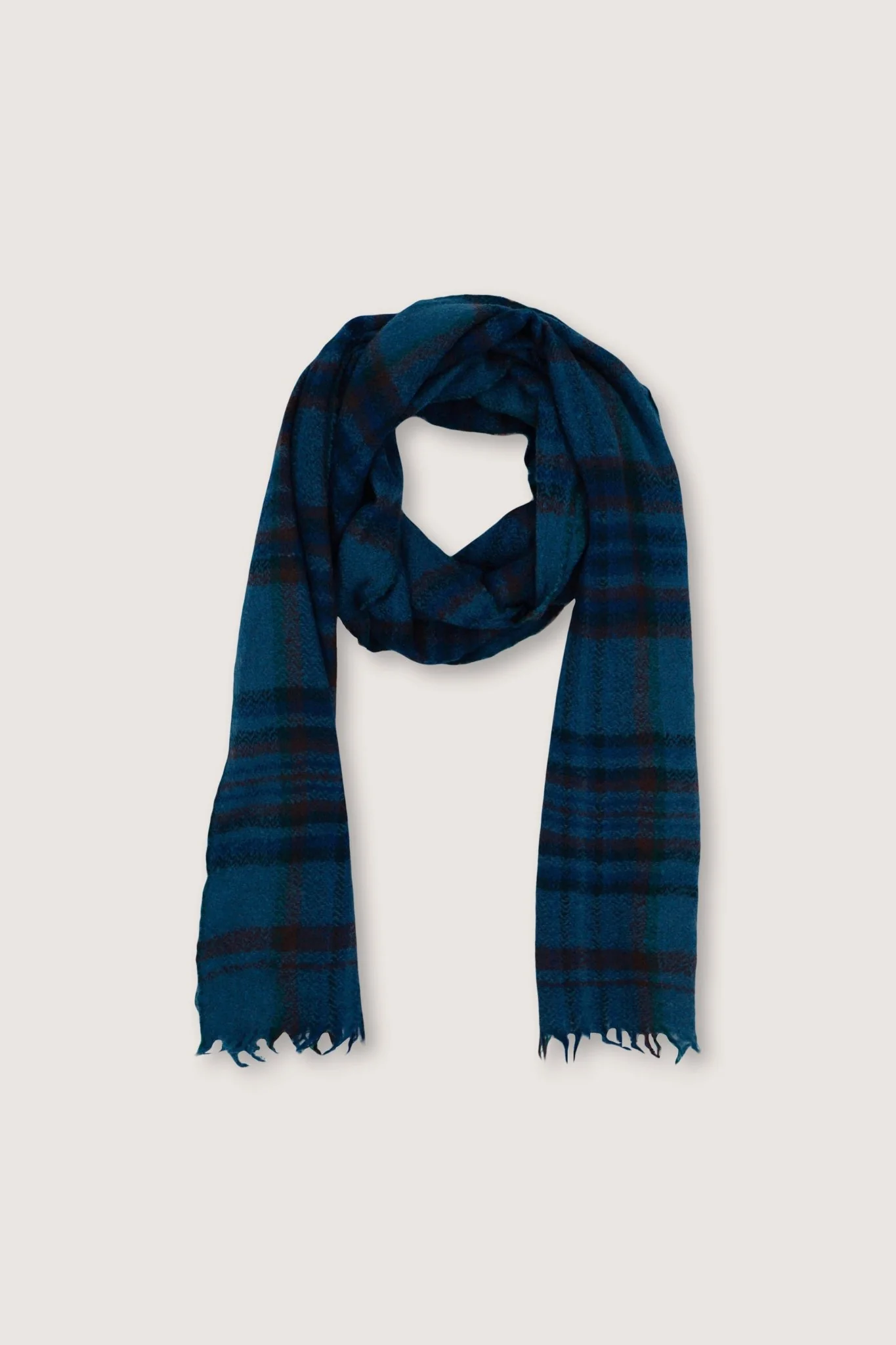 scarf N°699 navy blue / wool-3