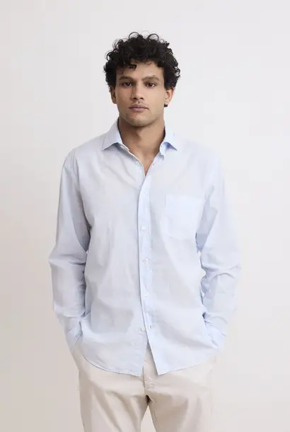 paul pat shirt coton pale blue
