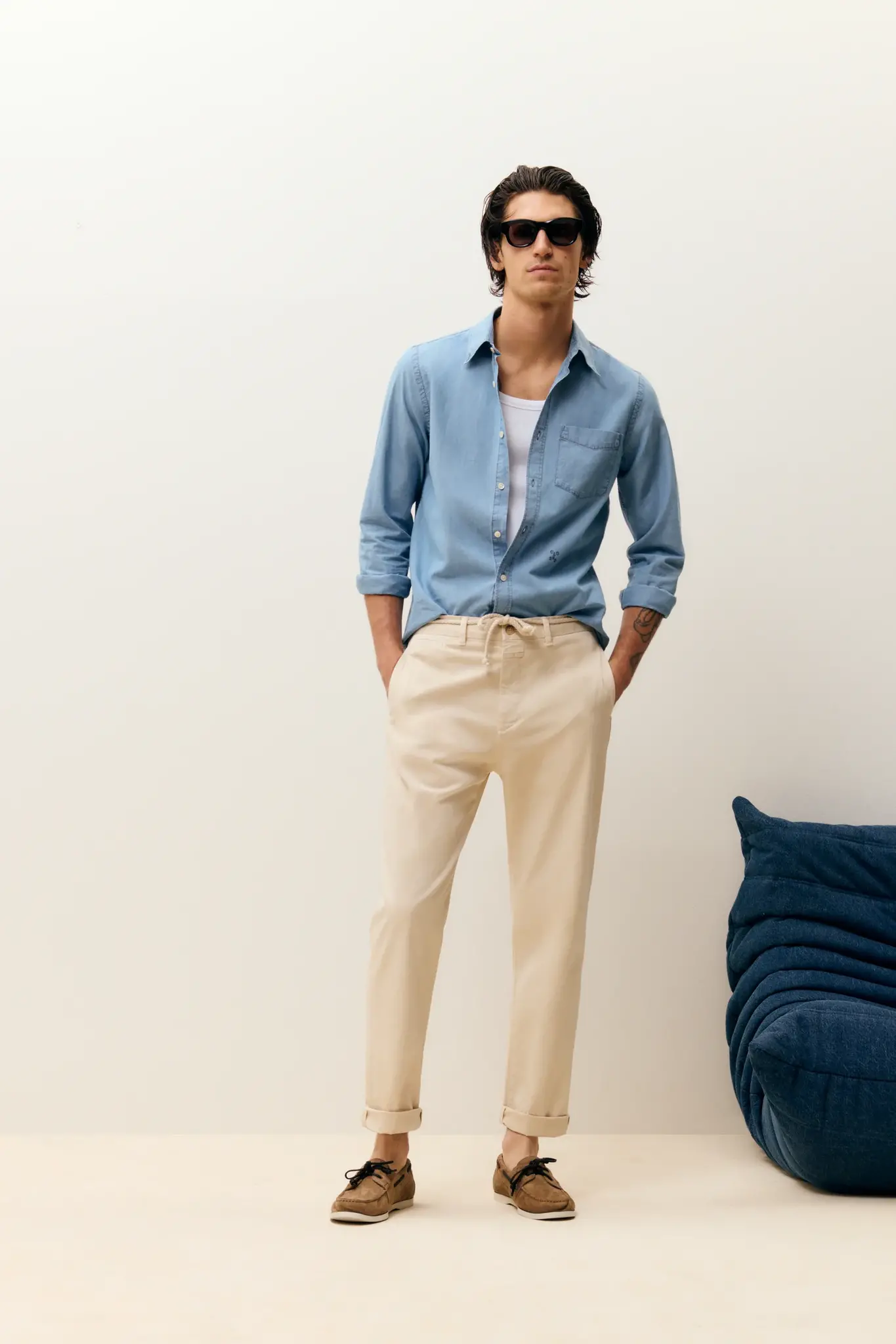 button down shirt light blue-1