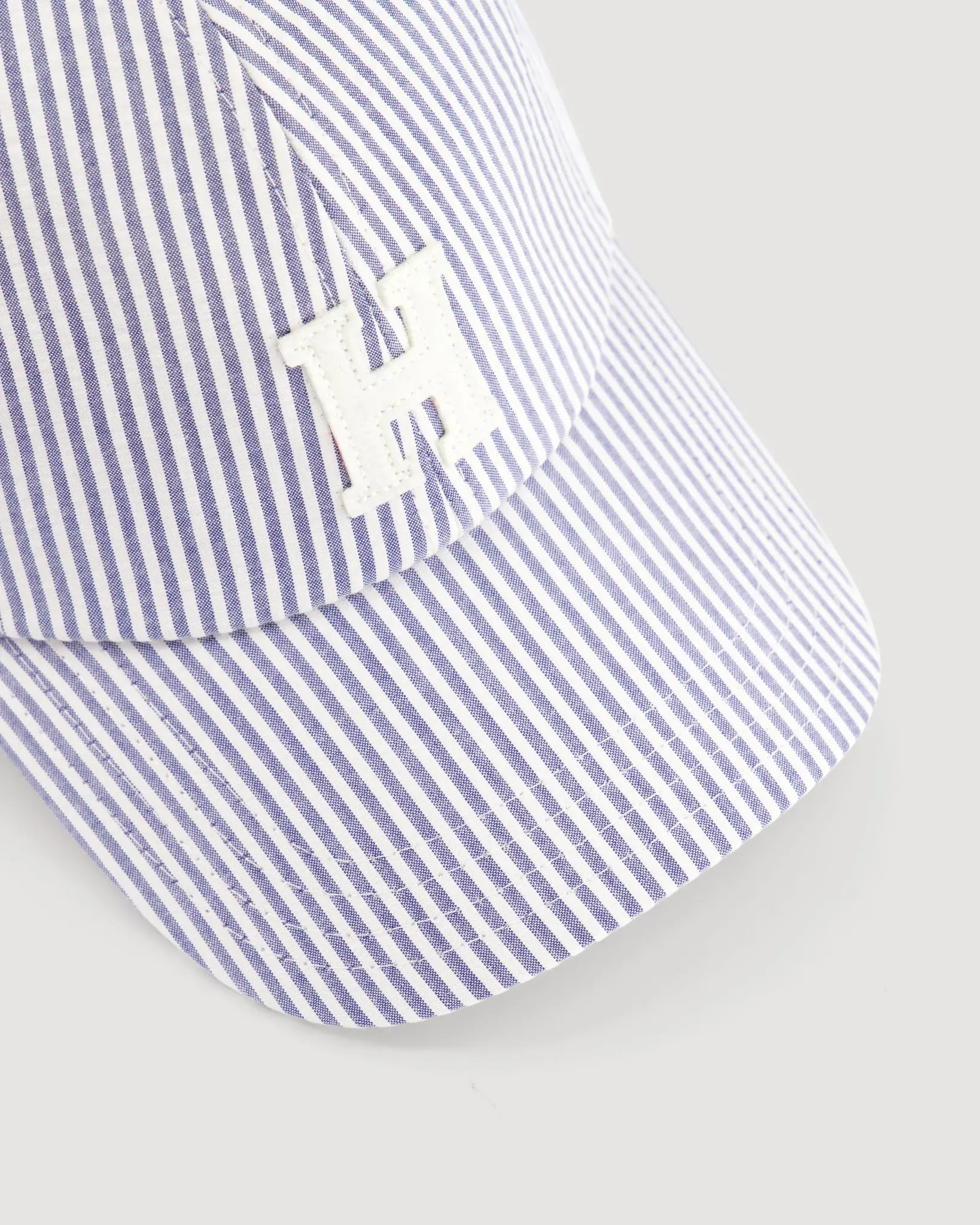 cap H seersucker patch blue-4