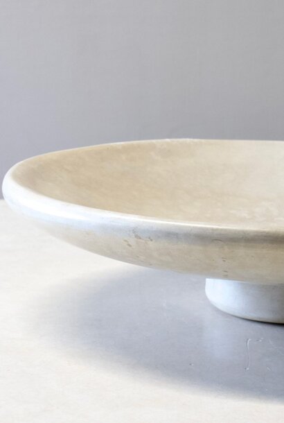 tadelakt bowl on foot dia 45