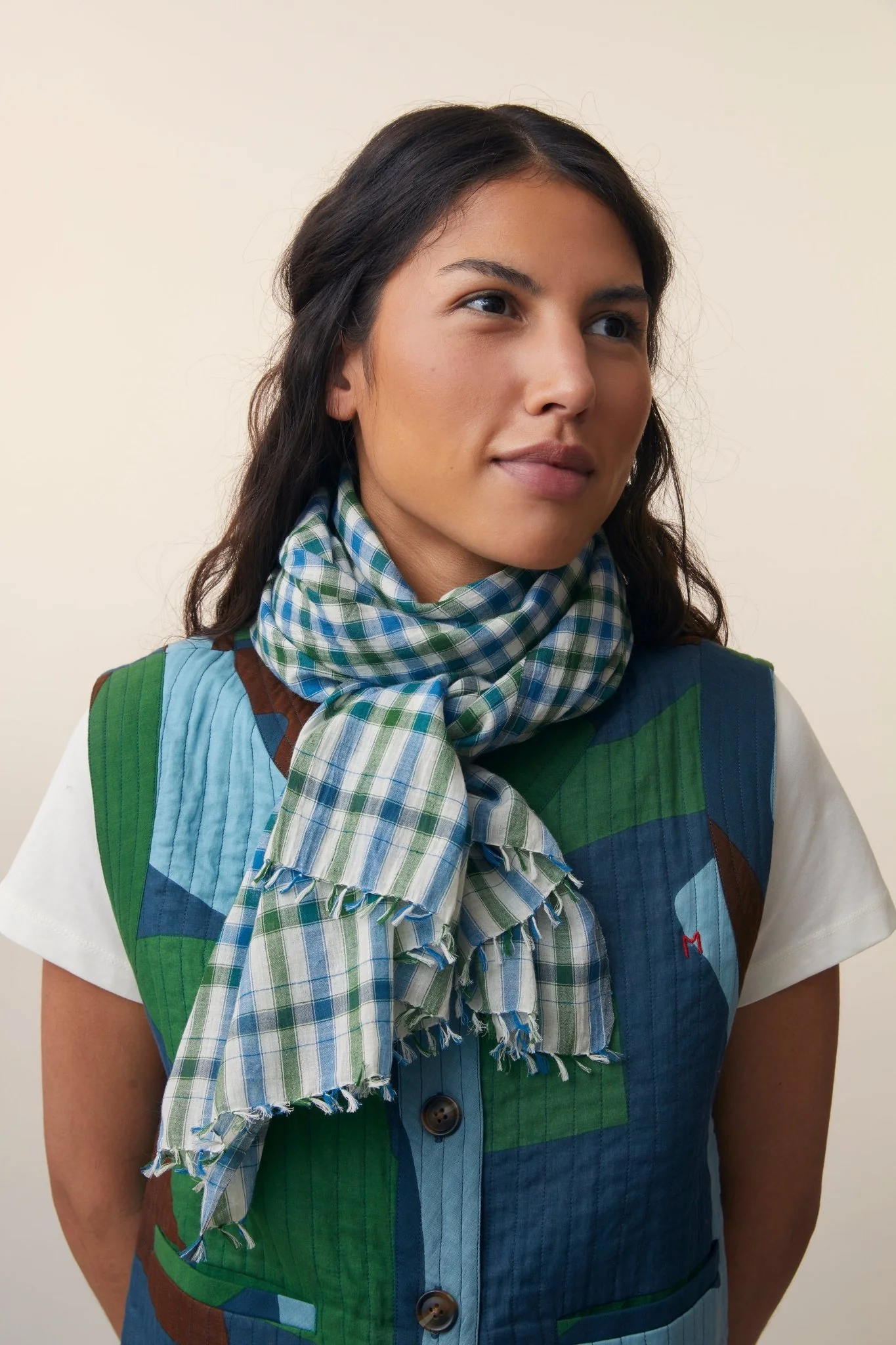 scarf n° 769 bottle green-2