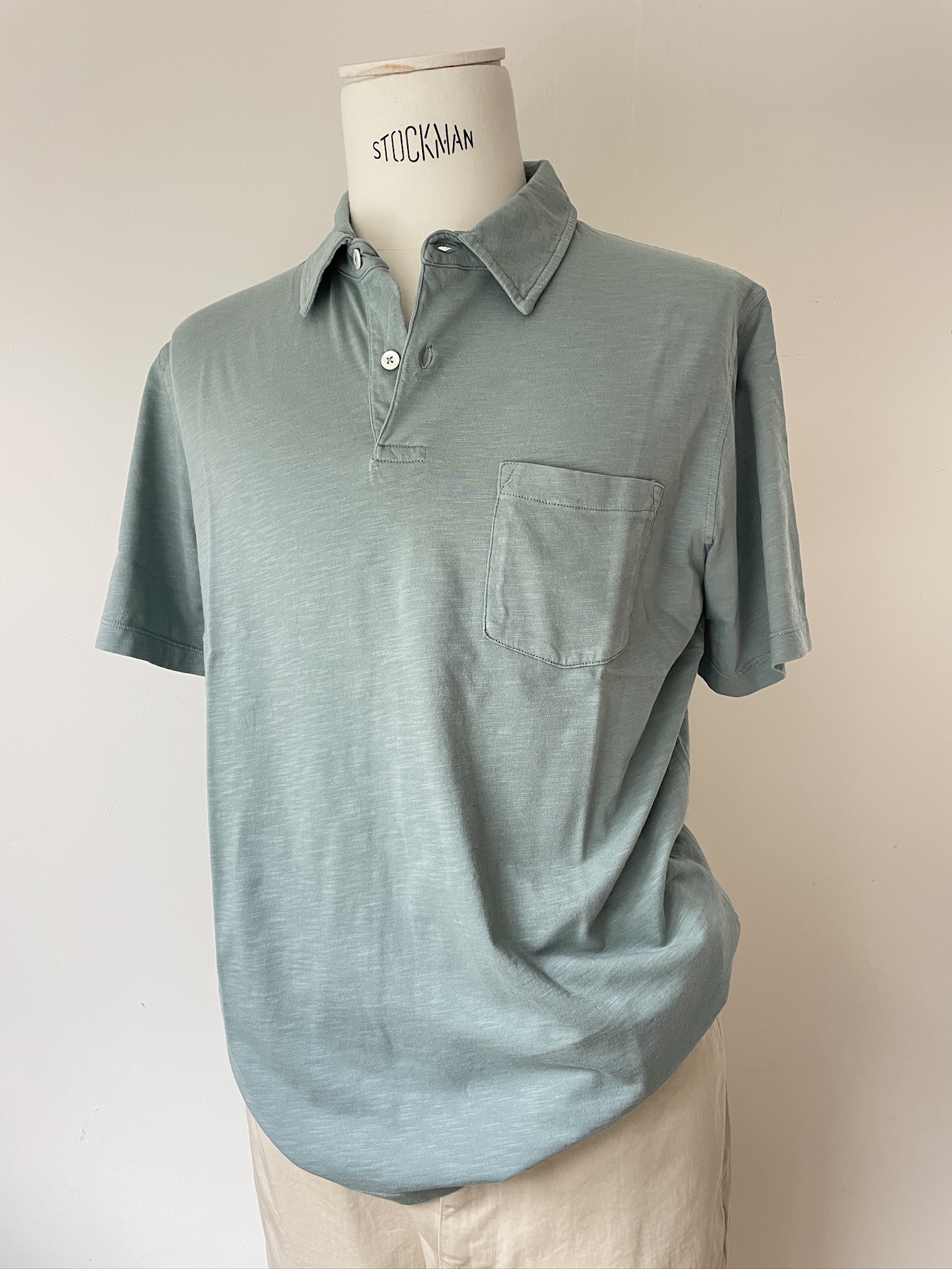 polo coton celadon-2