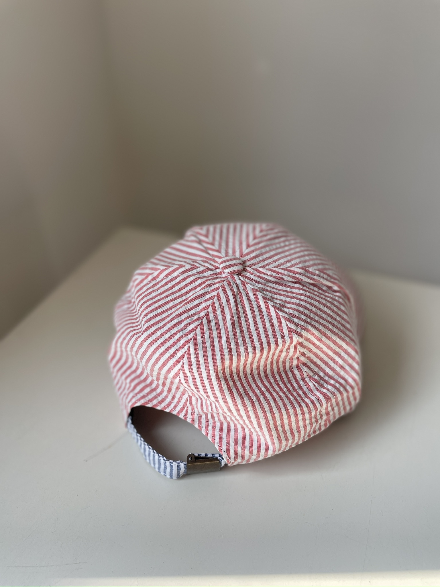 cap H seersucker patch pink-2