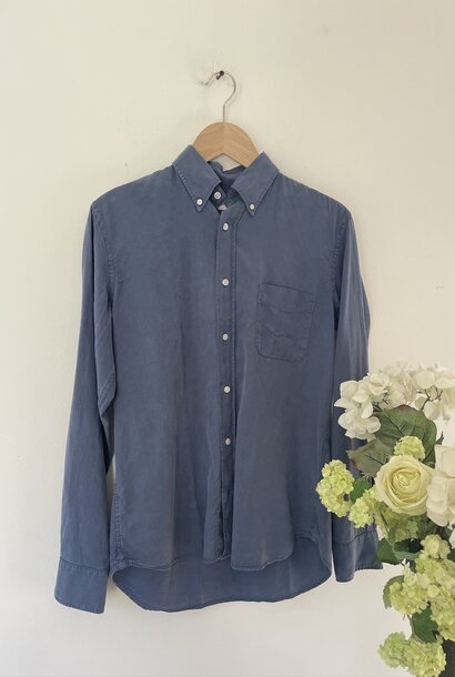 pitt pat shirt tencel cobalt