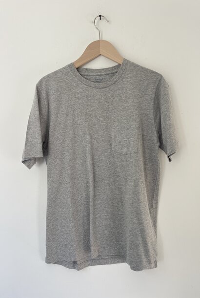 pocket crew coton t-shirt heather grey