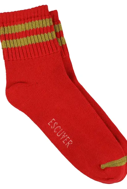 ankle socks woman red/gold