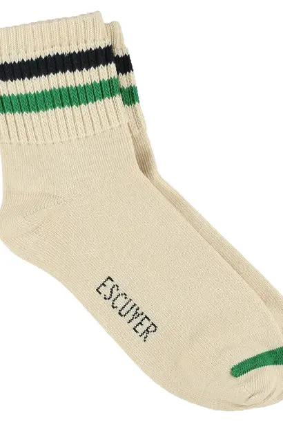 ankle socks women ecru/blue/green