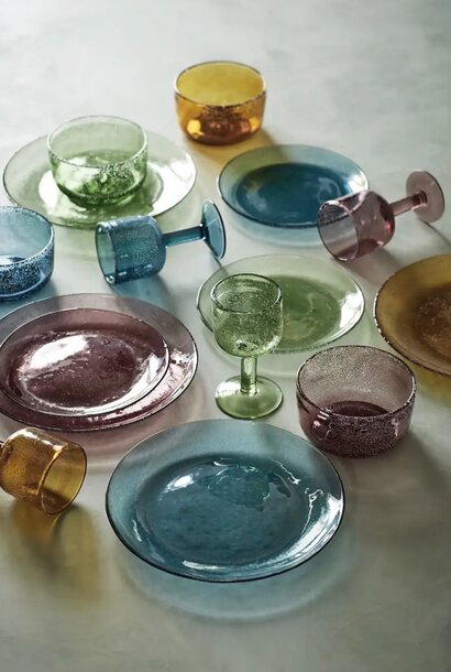 coloured glass bowl