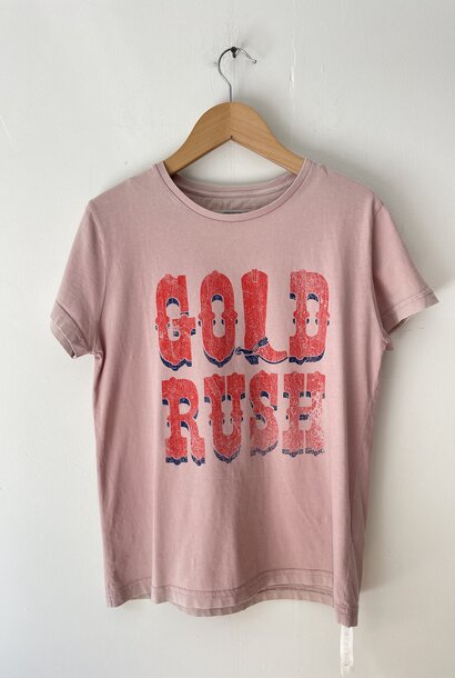 t-shirt gold rush vintage pink