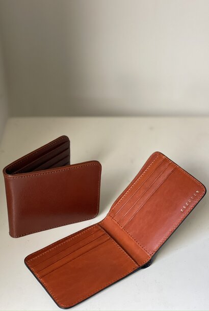slim wallet light brown
