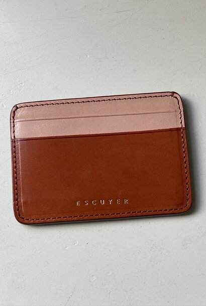 cardholder cognac/pink