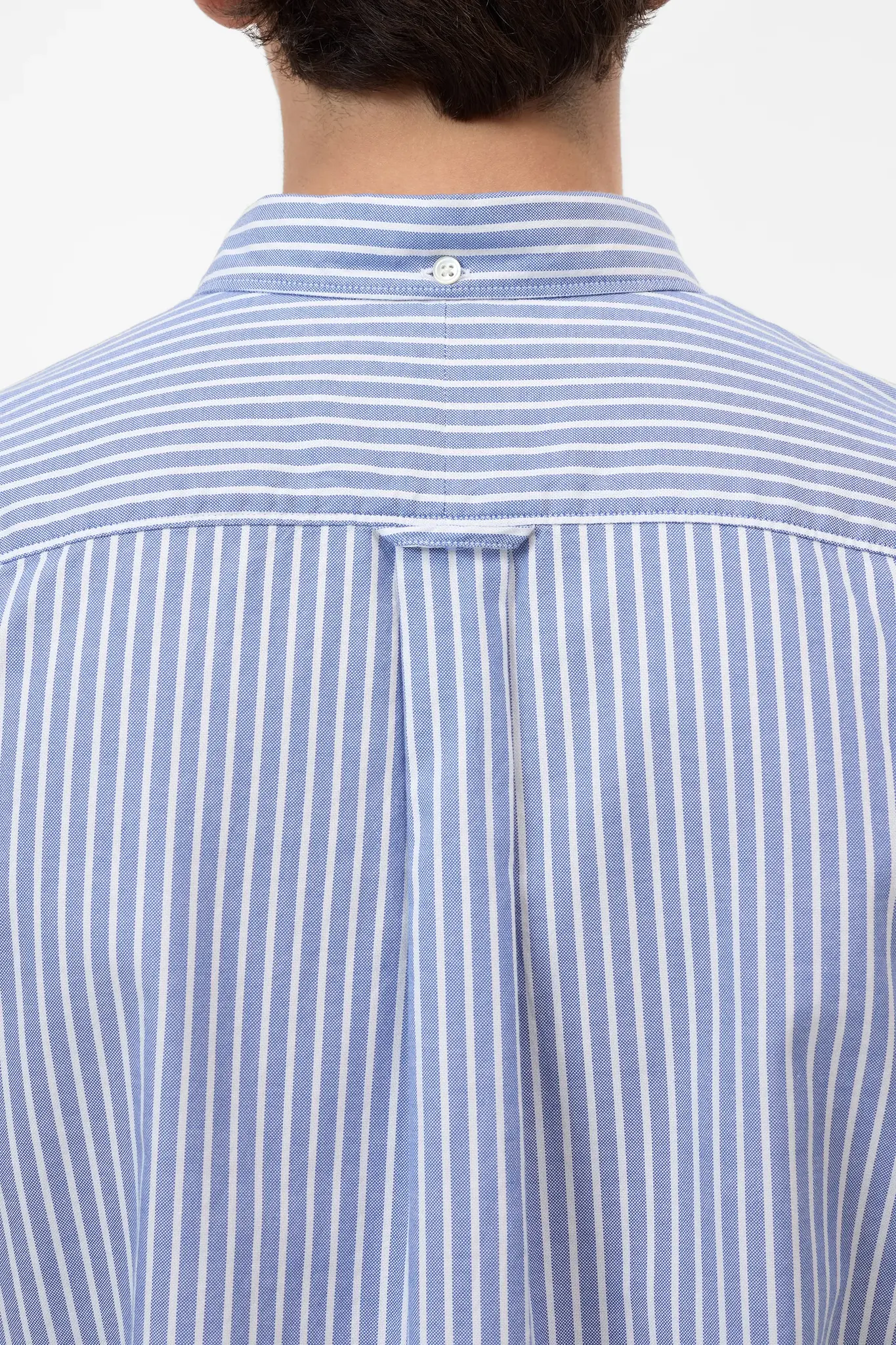 button down shirt stripe ocean blue-5
