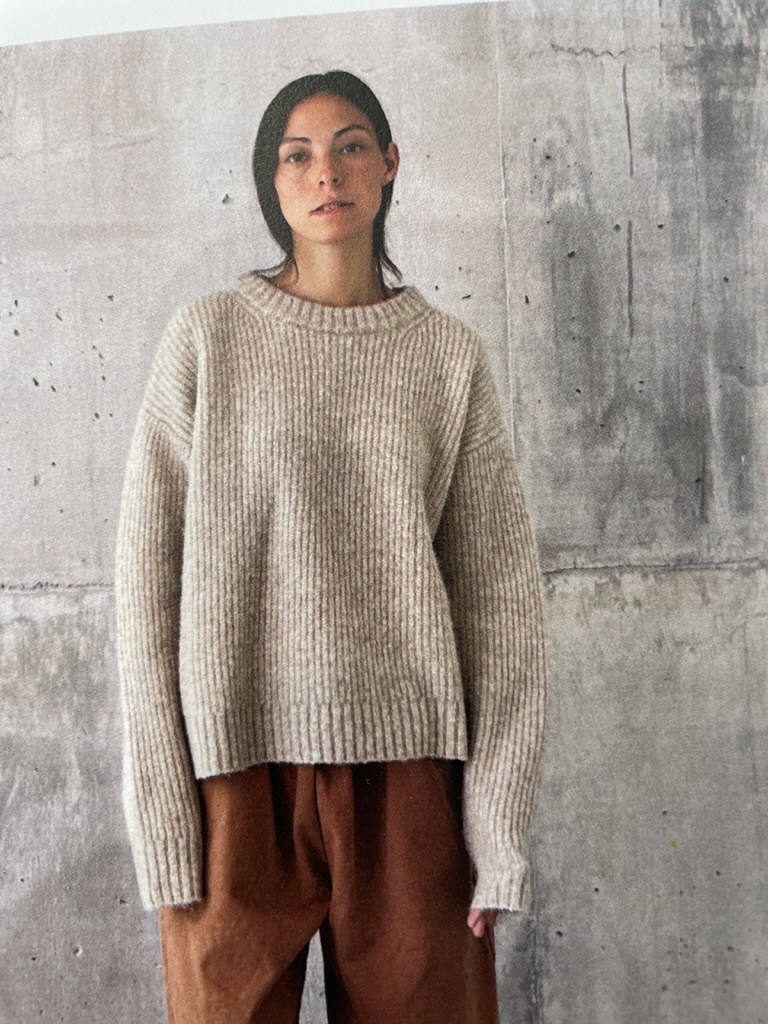 mudita box shape knit beige-1