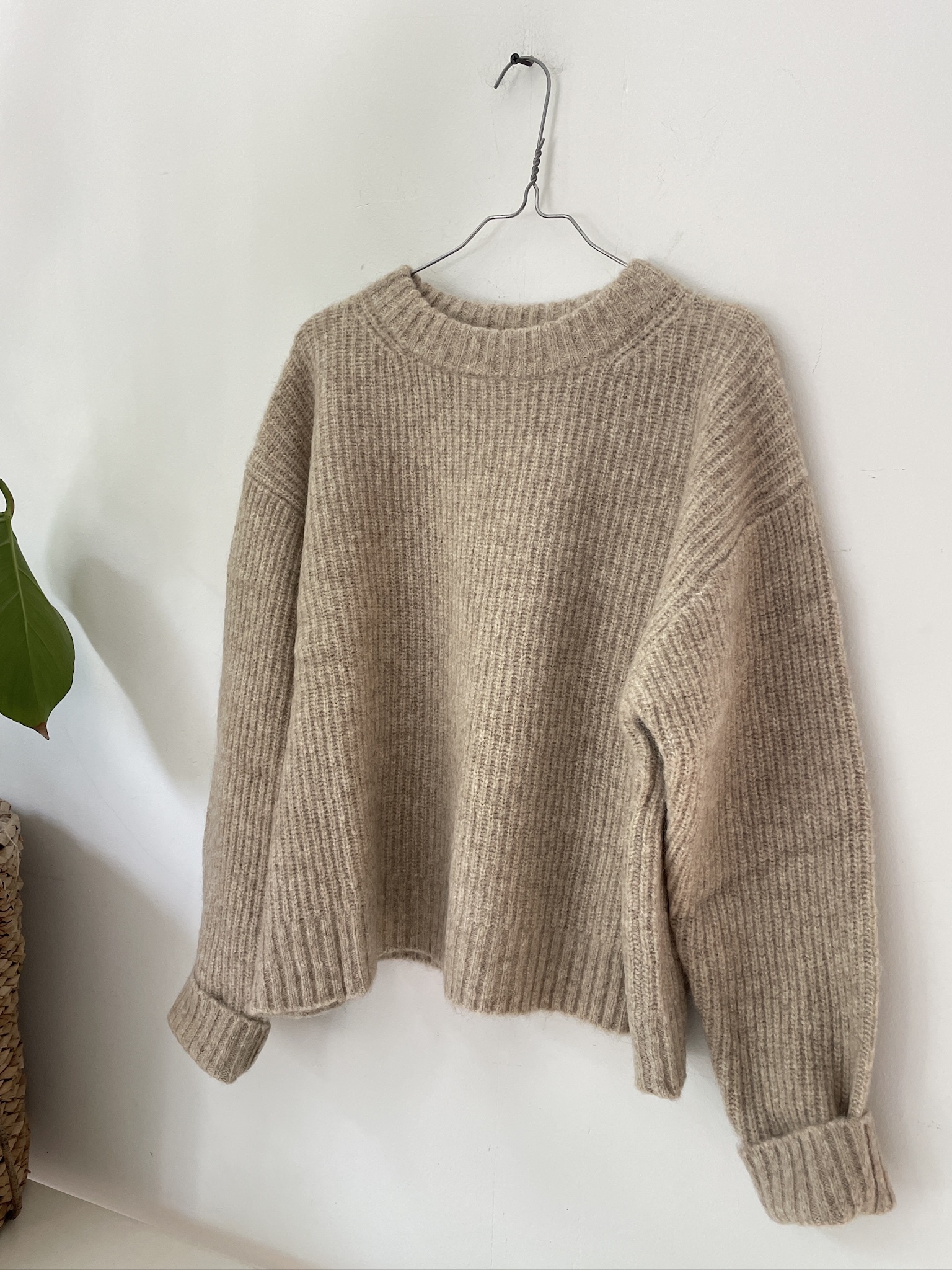 mudita box shape knit beige-2