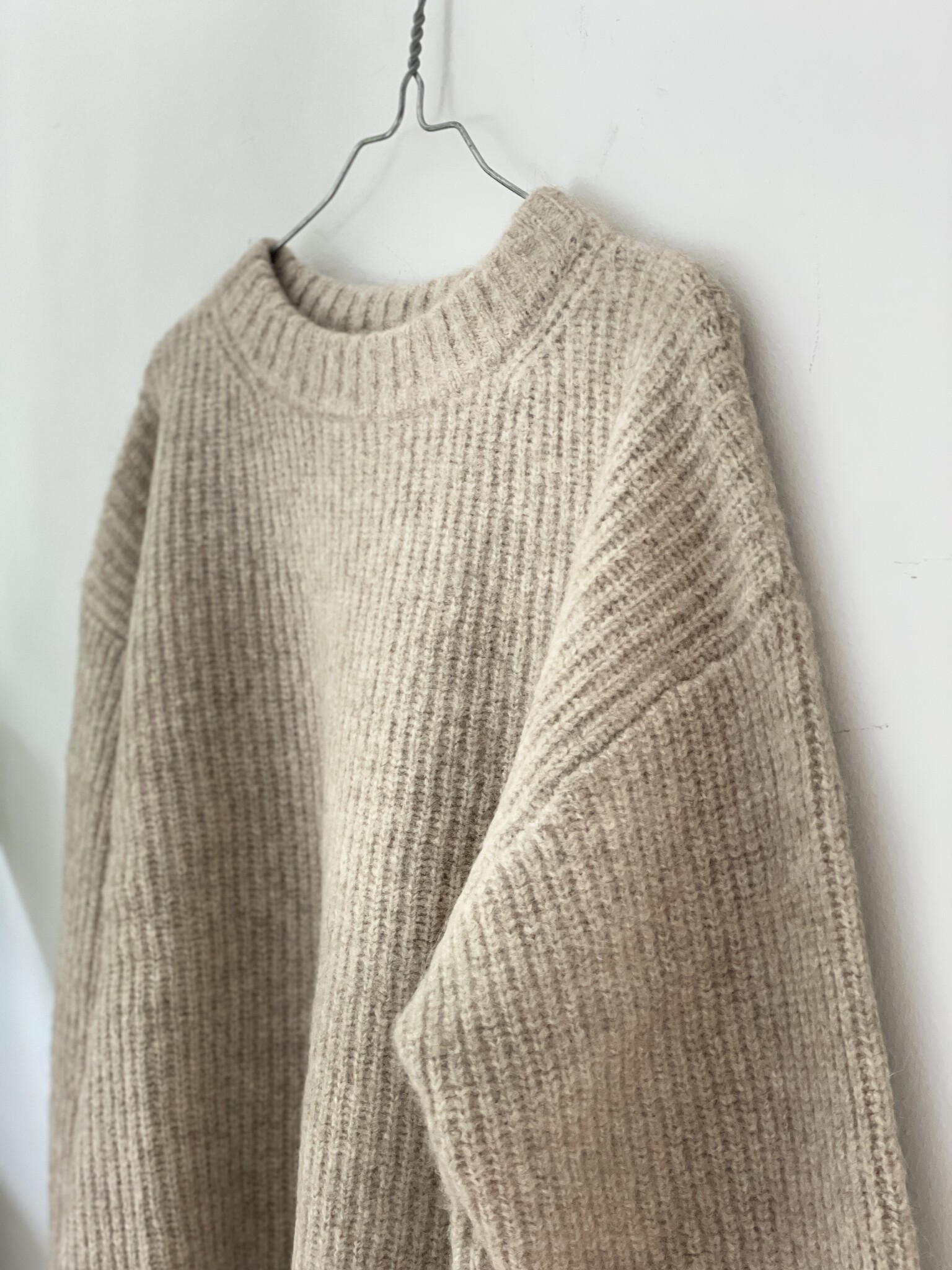 mudita box shape knit beige-3