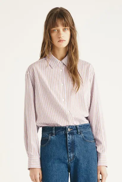 flavin silk blend shirt cognac