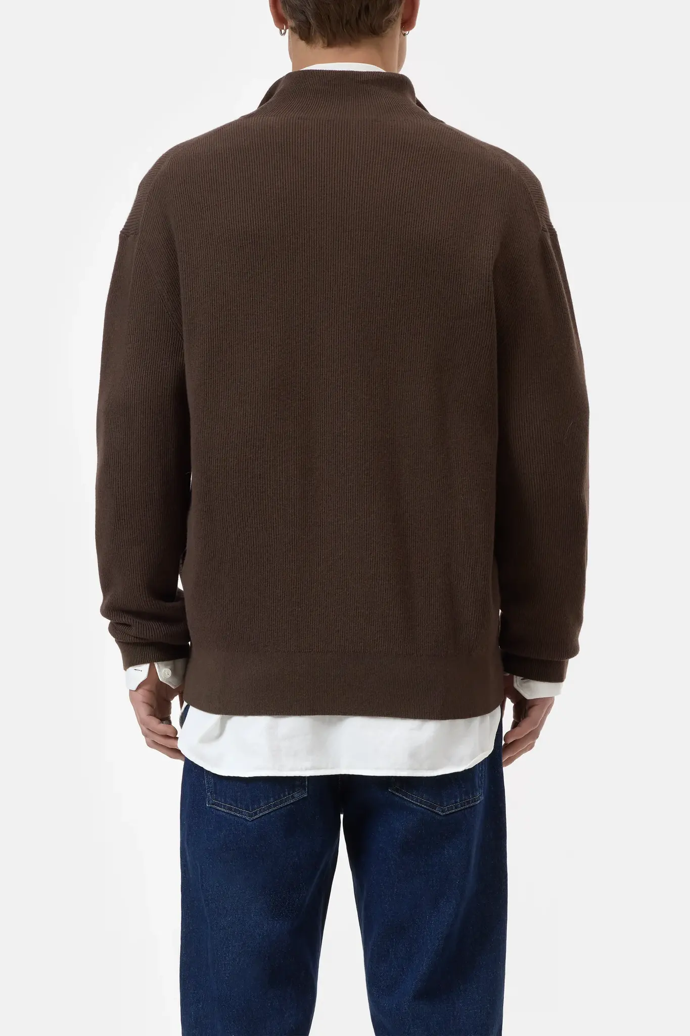 zipped cardigan expresso-3