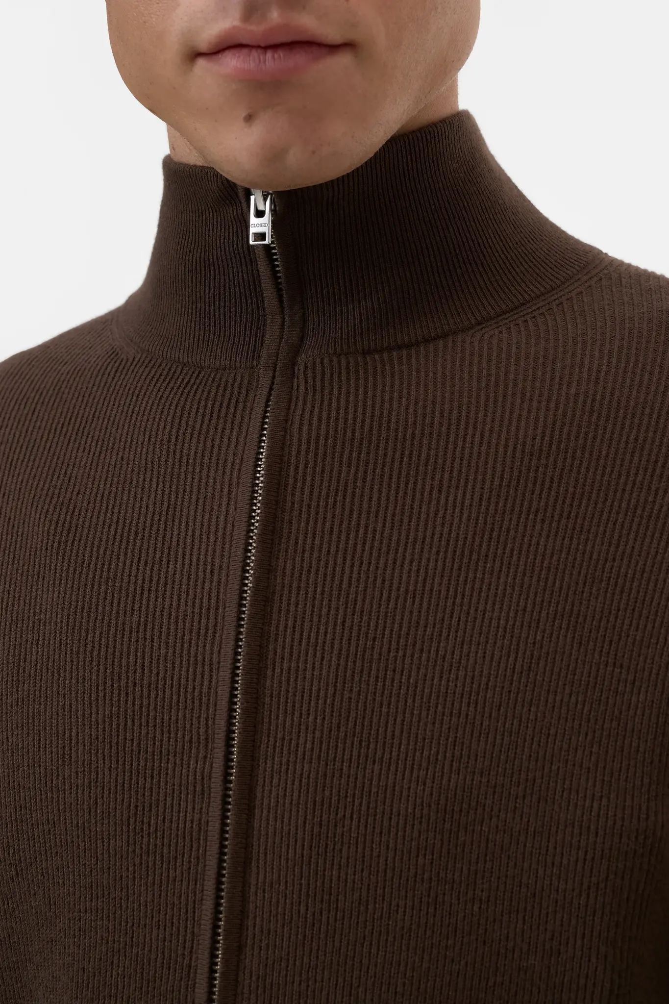 zipped cardigan expresso-4