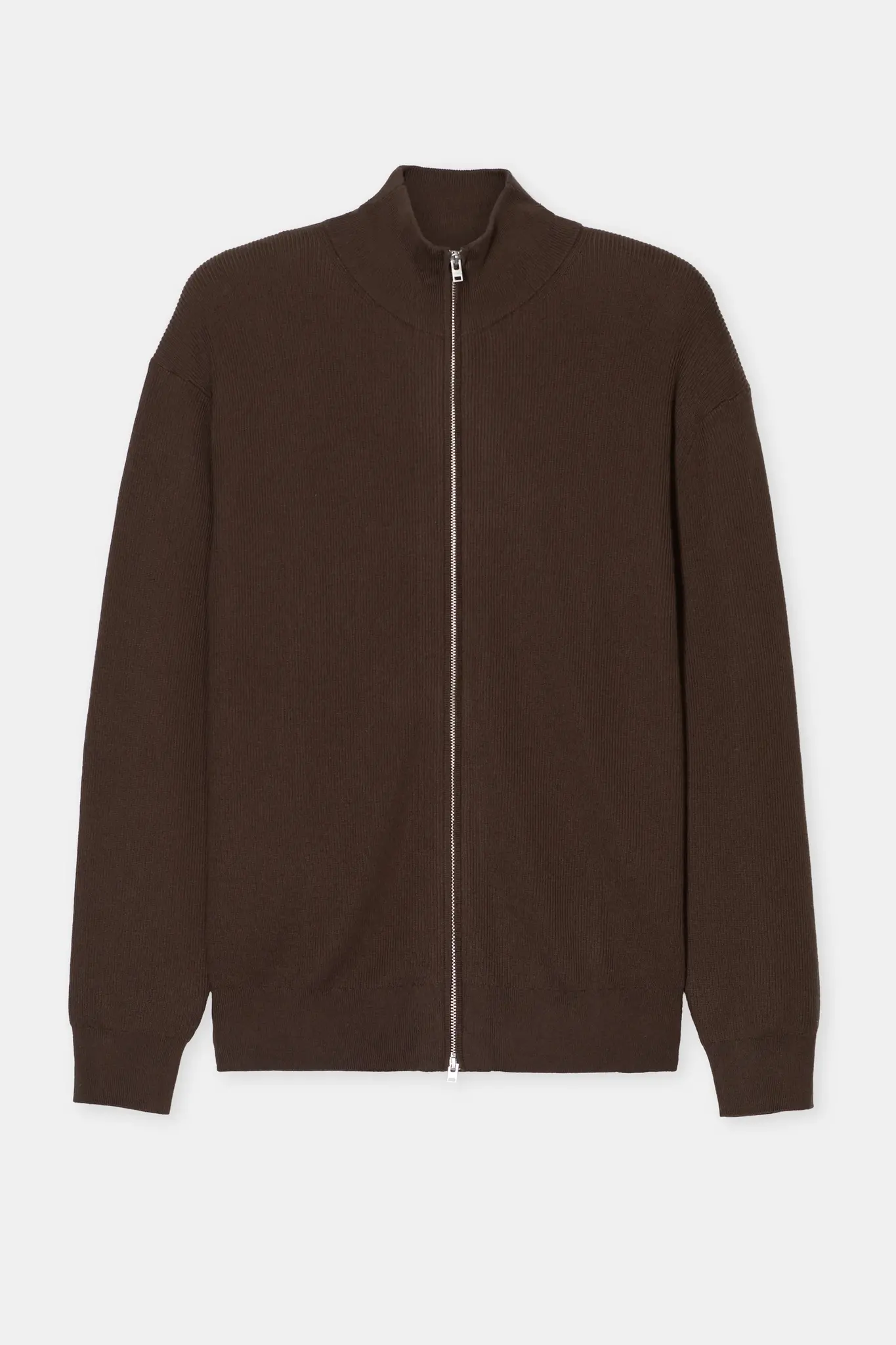 zipped cardigan expresso-5