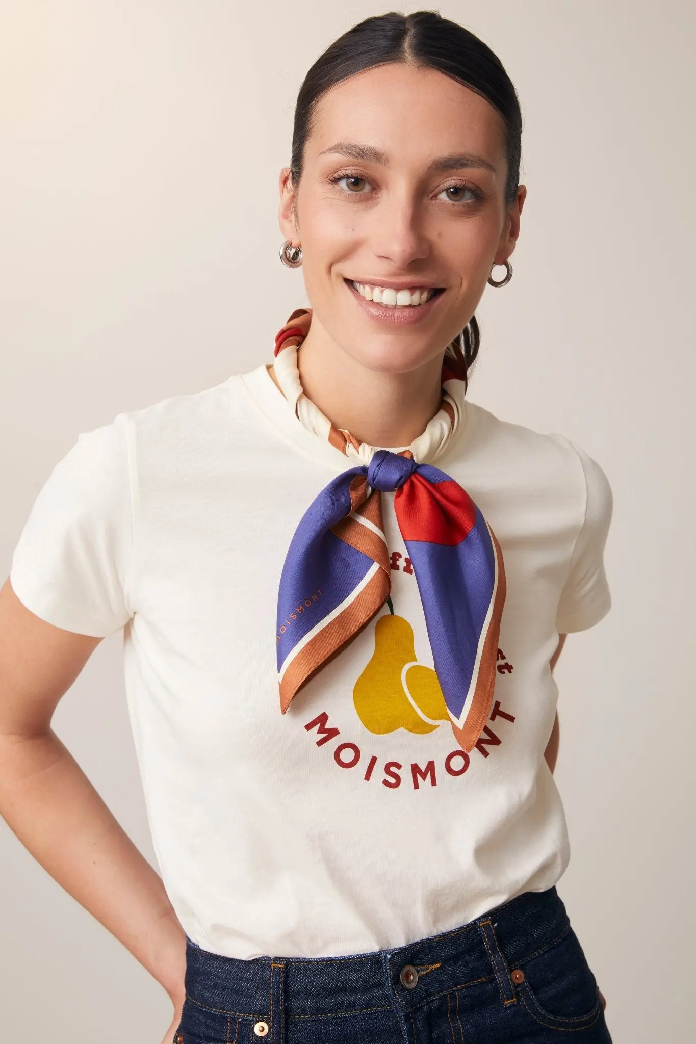 scarf N°762 Mocha silk-2