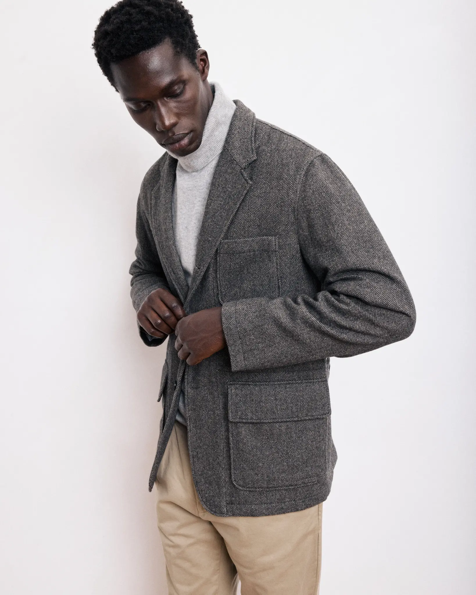 joey jacket herringbone beige-2