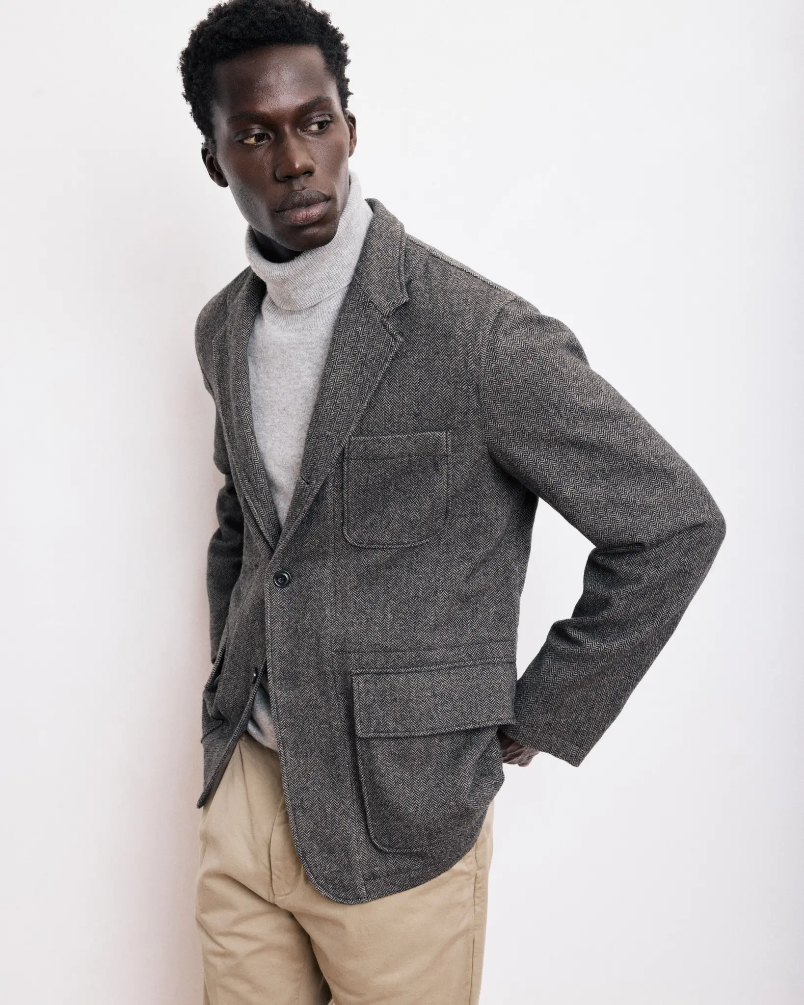 joey jacket herringbone beige-6