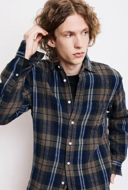 paul shirt flanel army & navy double faced