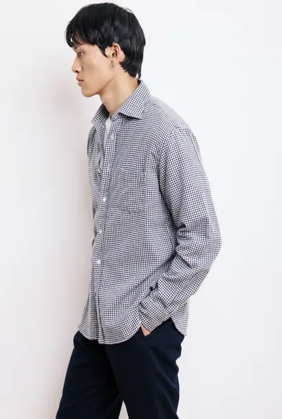 paul shirt checks navy/ivory