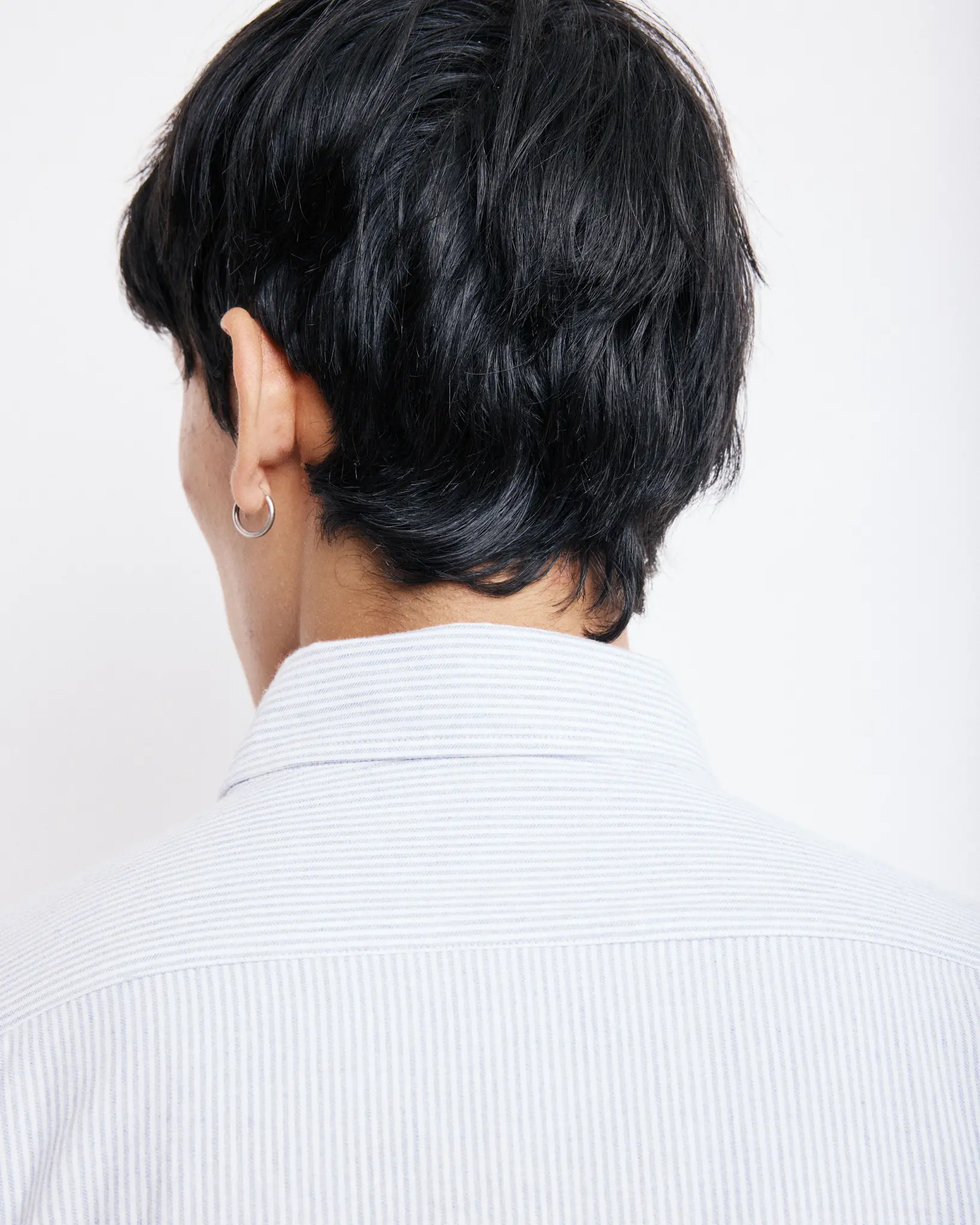 paul shirt brushed cotton stripe grey-5