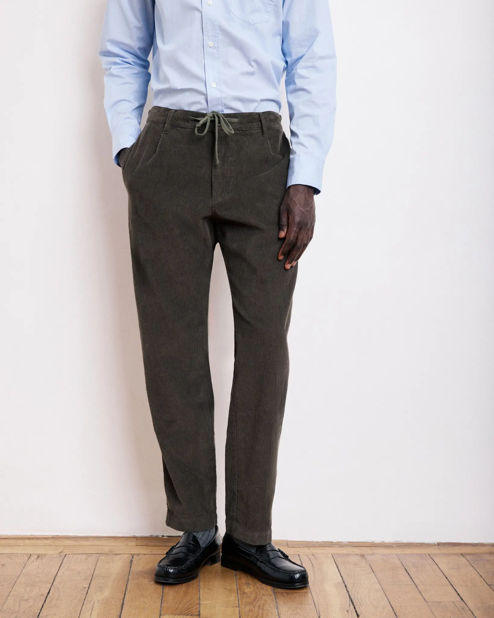 tanker pants rib dark olive-2