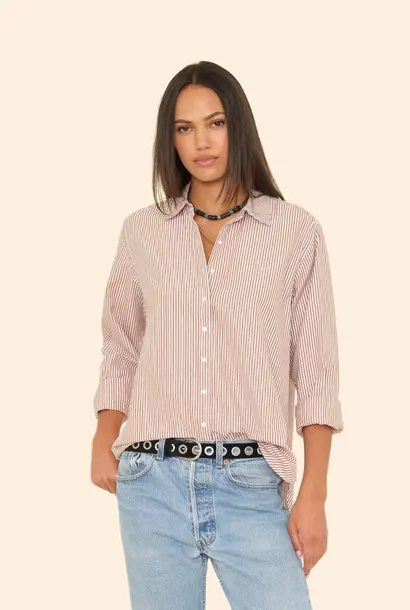 beau shirt nutmeg stripes