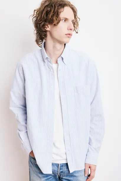 pitt shirt flanel blue stripe