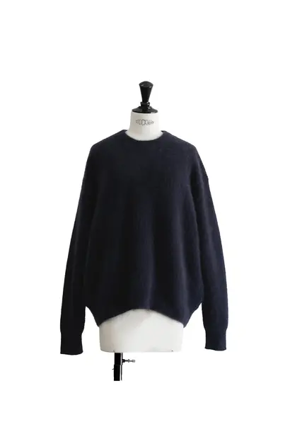 knit raccoon fox navy