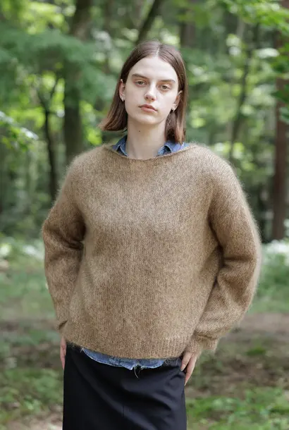 knit mohair silk camel