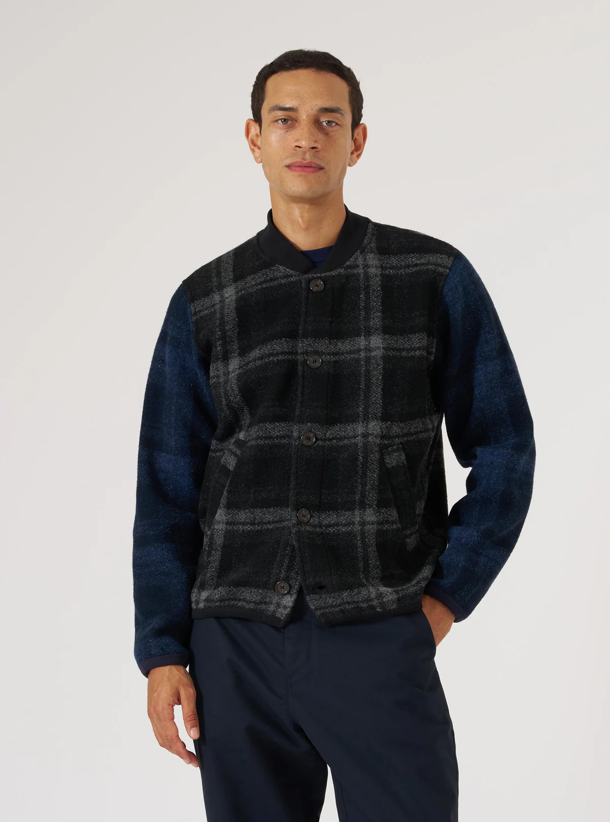 bomber check fleece-2