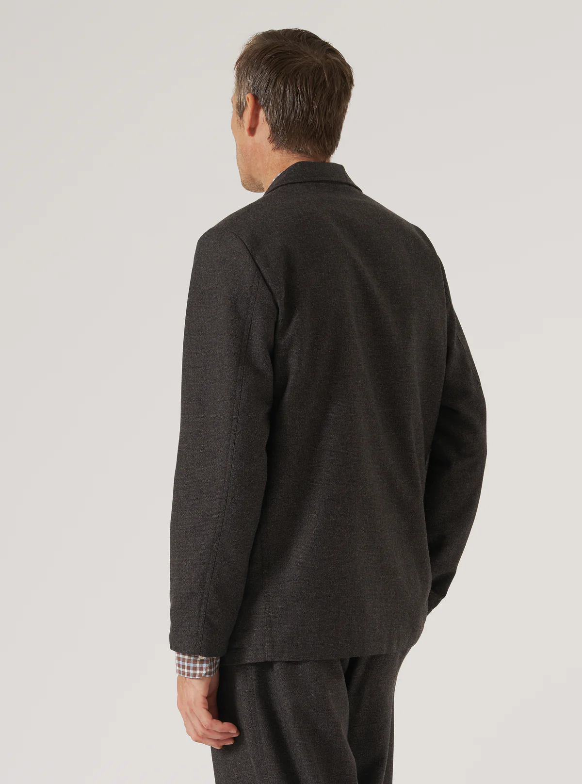 two button jacket brown-3