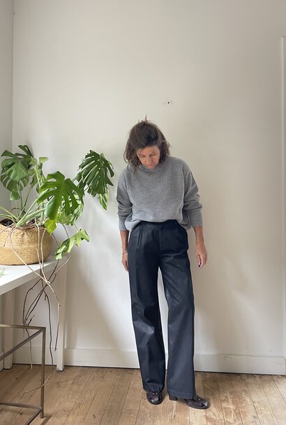 pant 7213 leather like navy