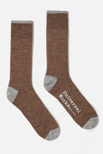 alpaca socks brown