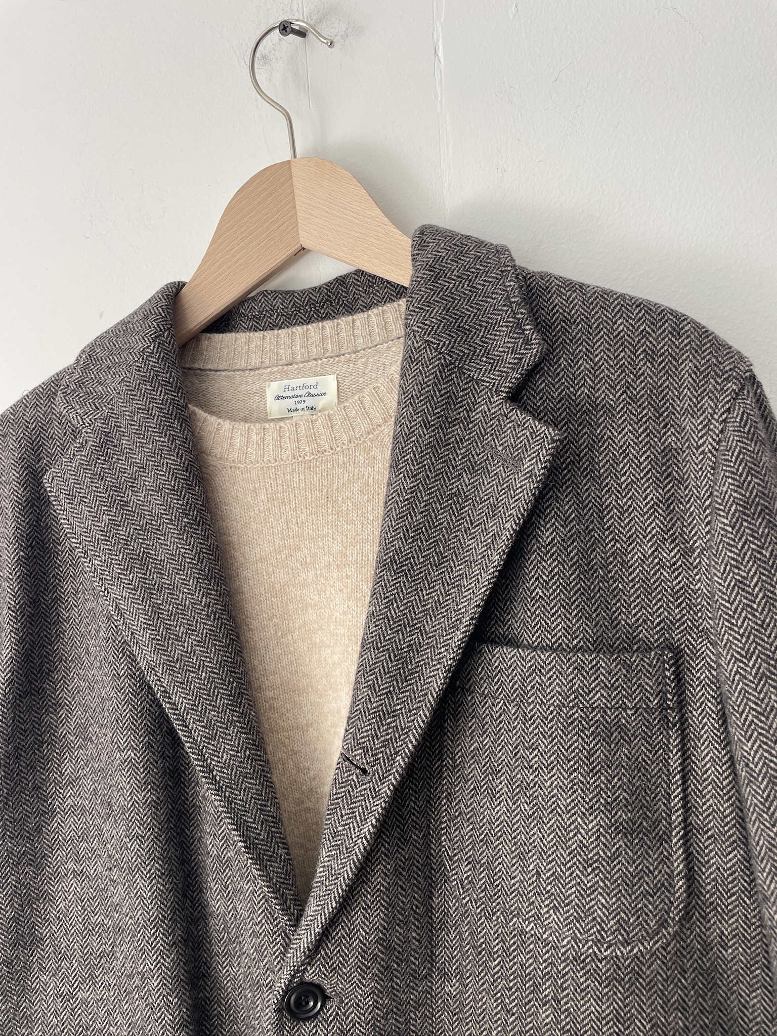 joey jacket herringbone beige-7