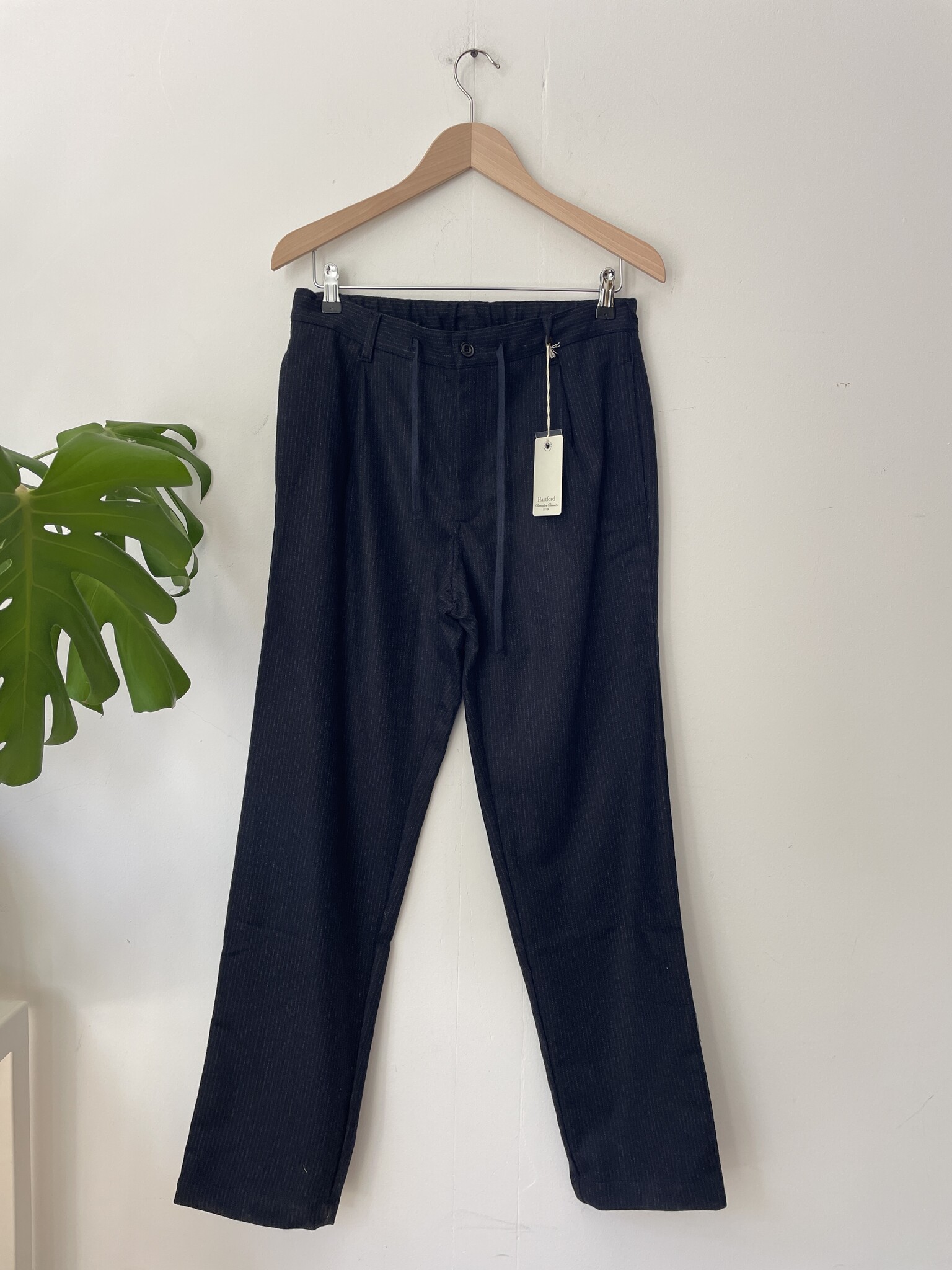 tanker pants wool navy stripe-1