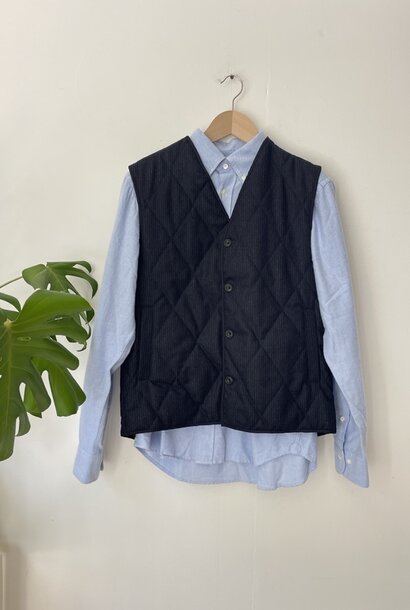 vic vest navy stripe