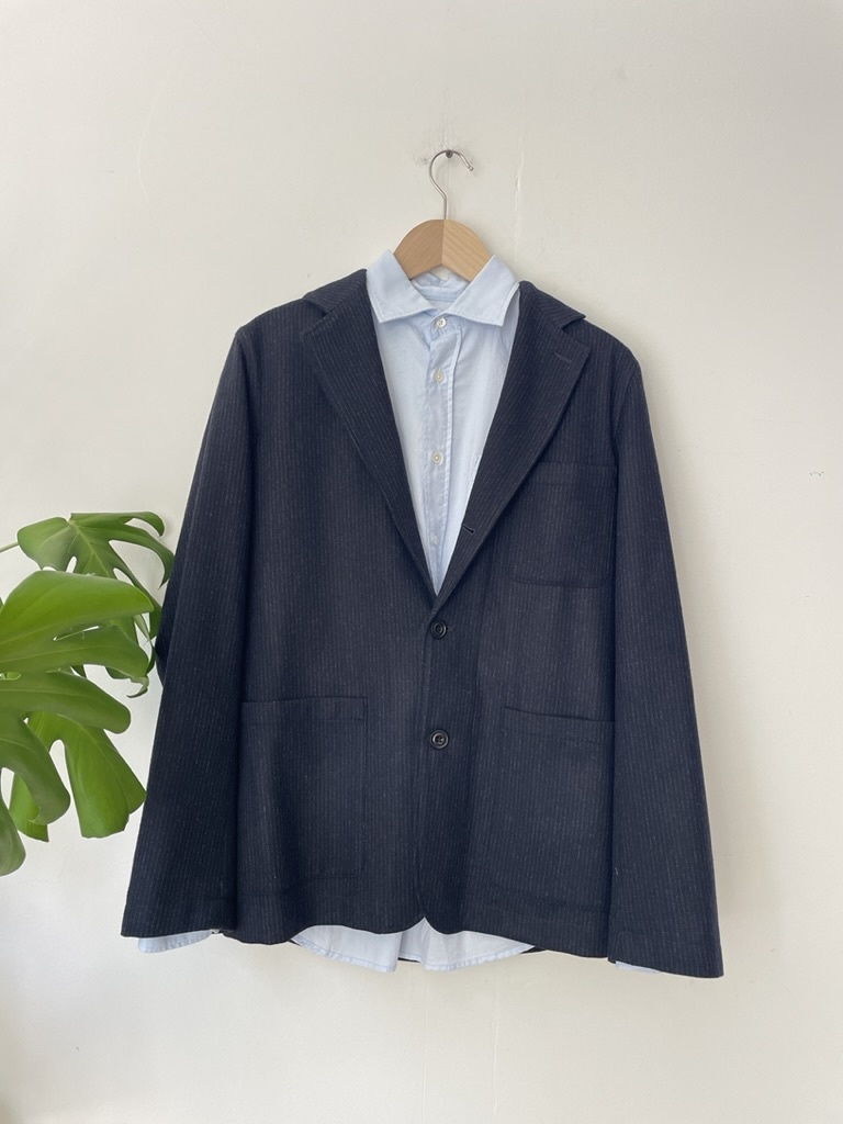 jonny jacket wool navy stripe-1