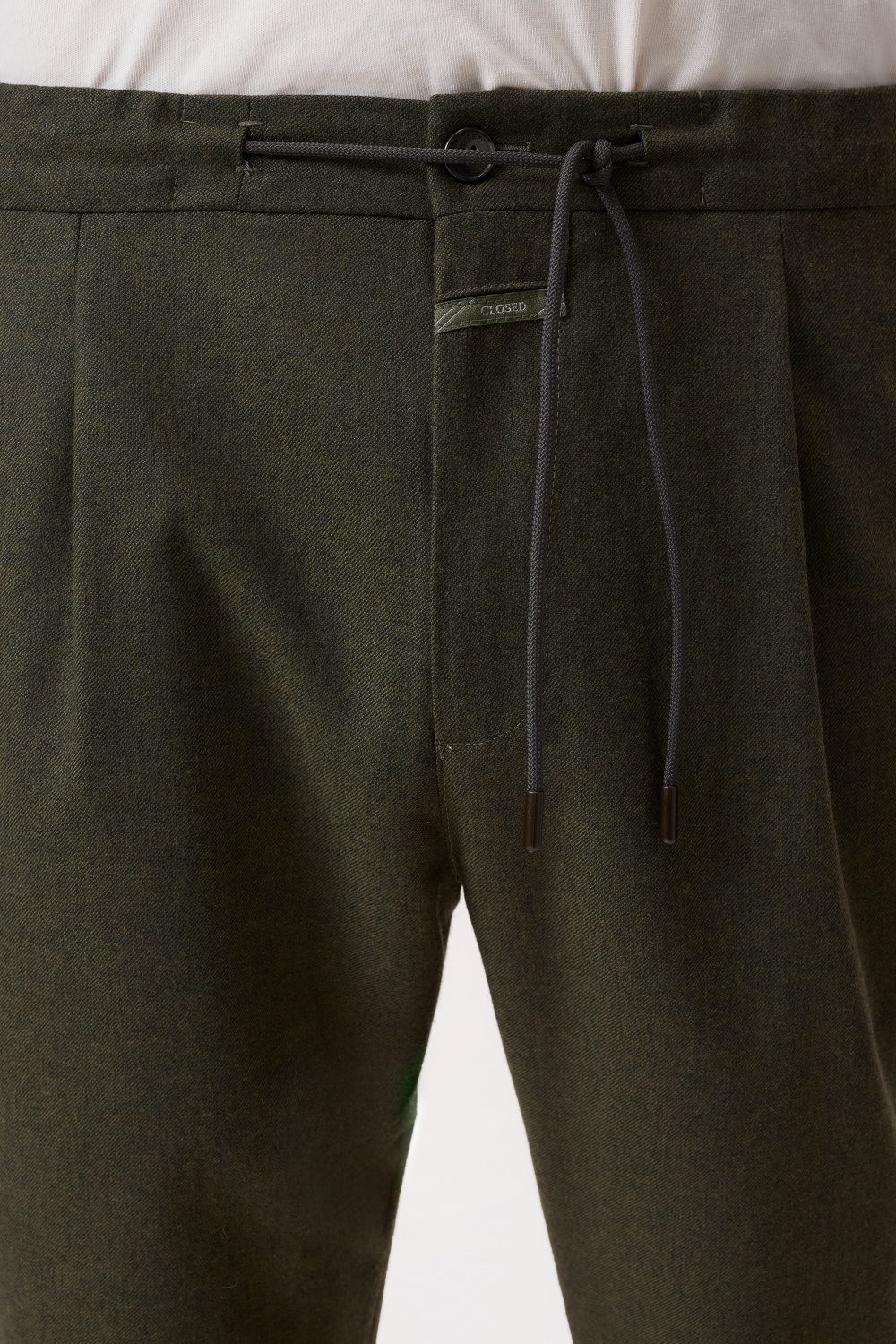 vigo tapered wool mix marsh green L32-3