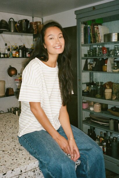 margot stripe white sand