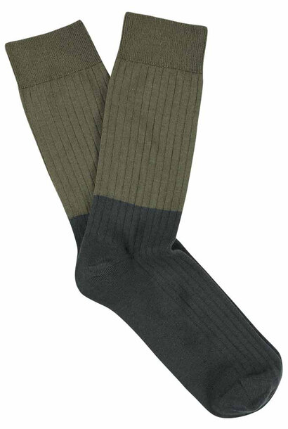 block socks green/grey