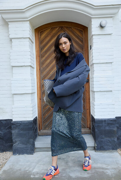 claudine sequin steel grey