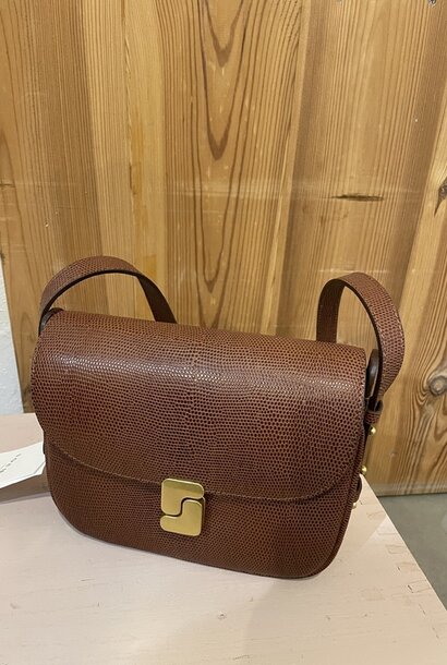 bellissima maxi lizard cognac